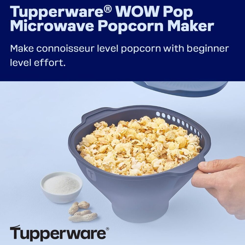 Tupperware WOW Pop Microwave Popcorn Maker ~ Healthy Gourmet Popping Holiday Fun